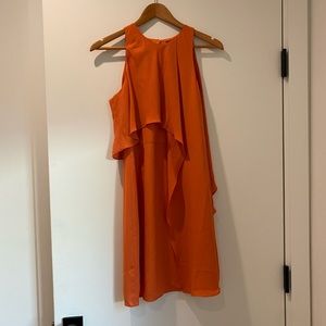 Halston Sleeveless High Neck Dress with Drape